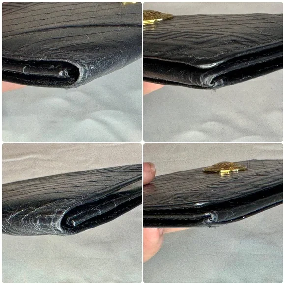 2 FER - Vintage Gianni Versace Brief Case Style Handbag & Matching Wallet - Picture 15 of 15